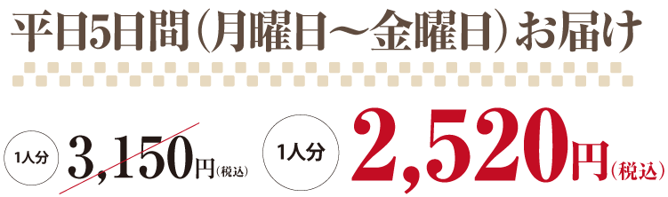 1人分 2520円(税込)